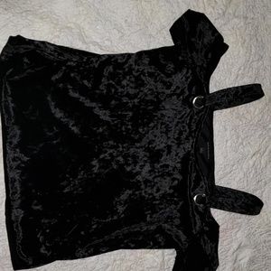 Black velvet top